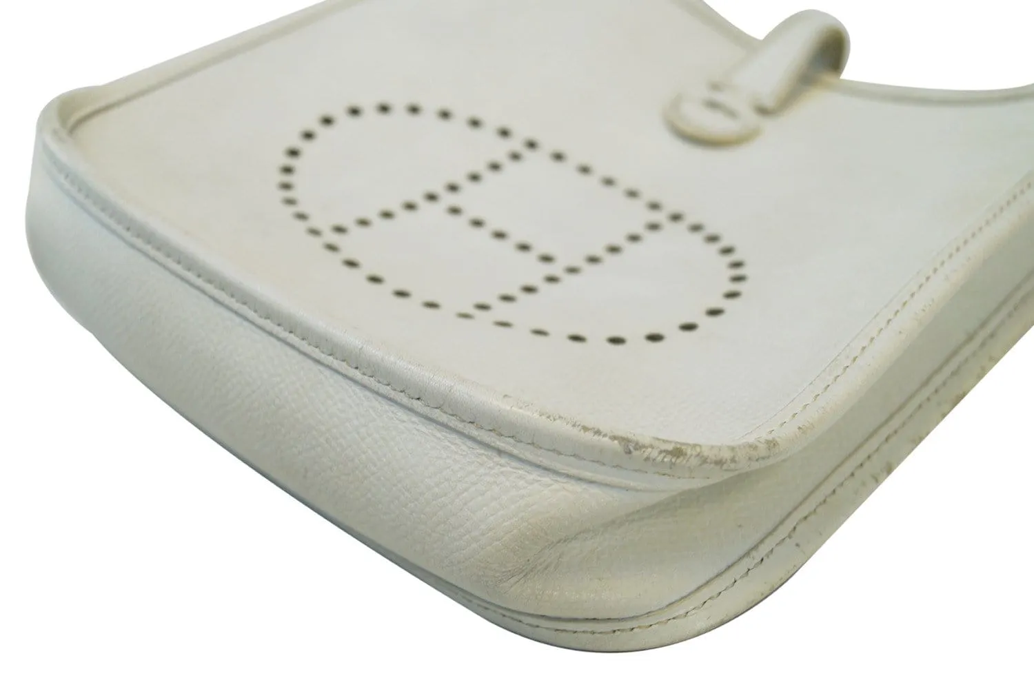 Hermes Evelyne TPM Veau Epsom White Shoulder Bag