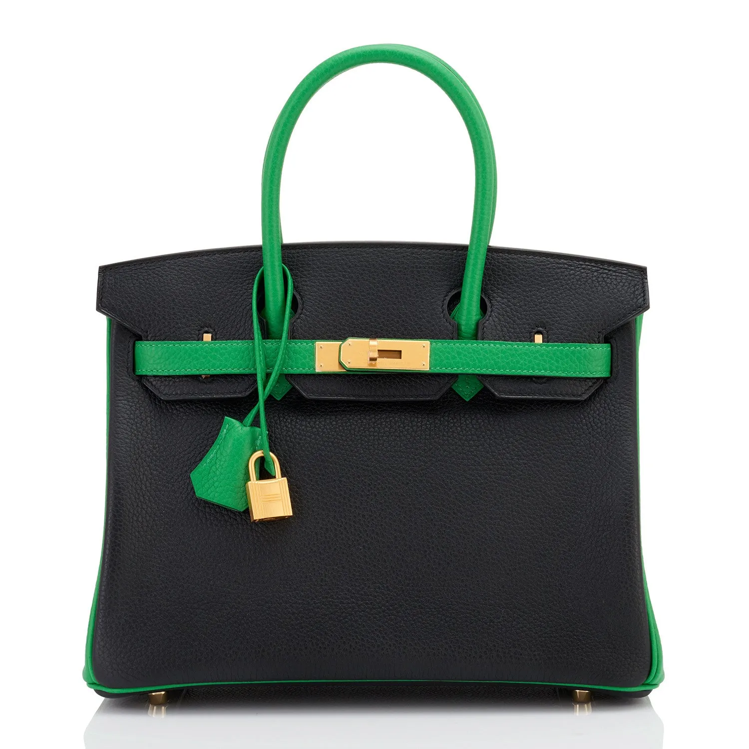 Hermes HSS Bamboo and Black Bi-Color SO Birkin Bag 30cm Gold Hardware