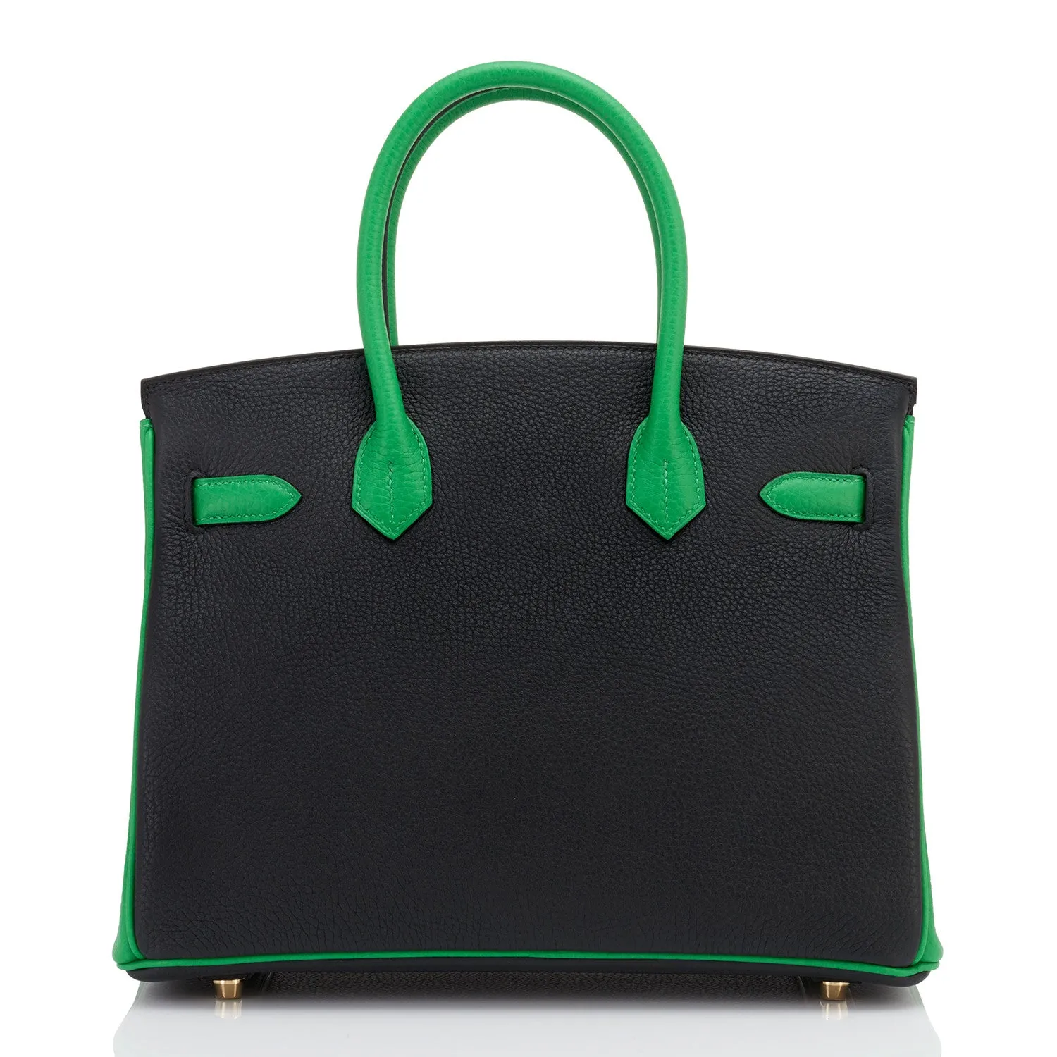 Hermes HSS Bamboo and Black Bi-Color SO Birkin Bag 30cm Gold Hardware