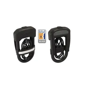 Hiplok DC D Lock   0.9m Cable   Cable Holder (Silver Sold Secure)