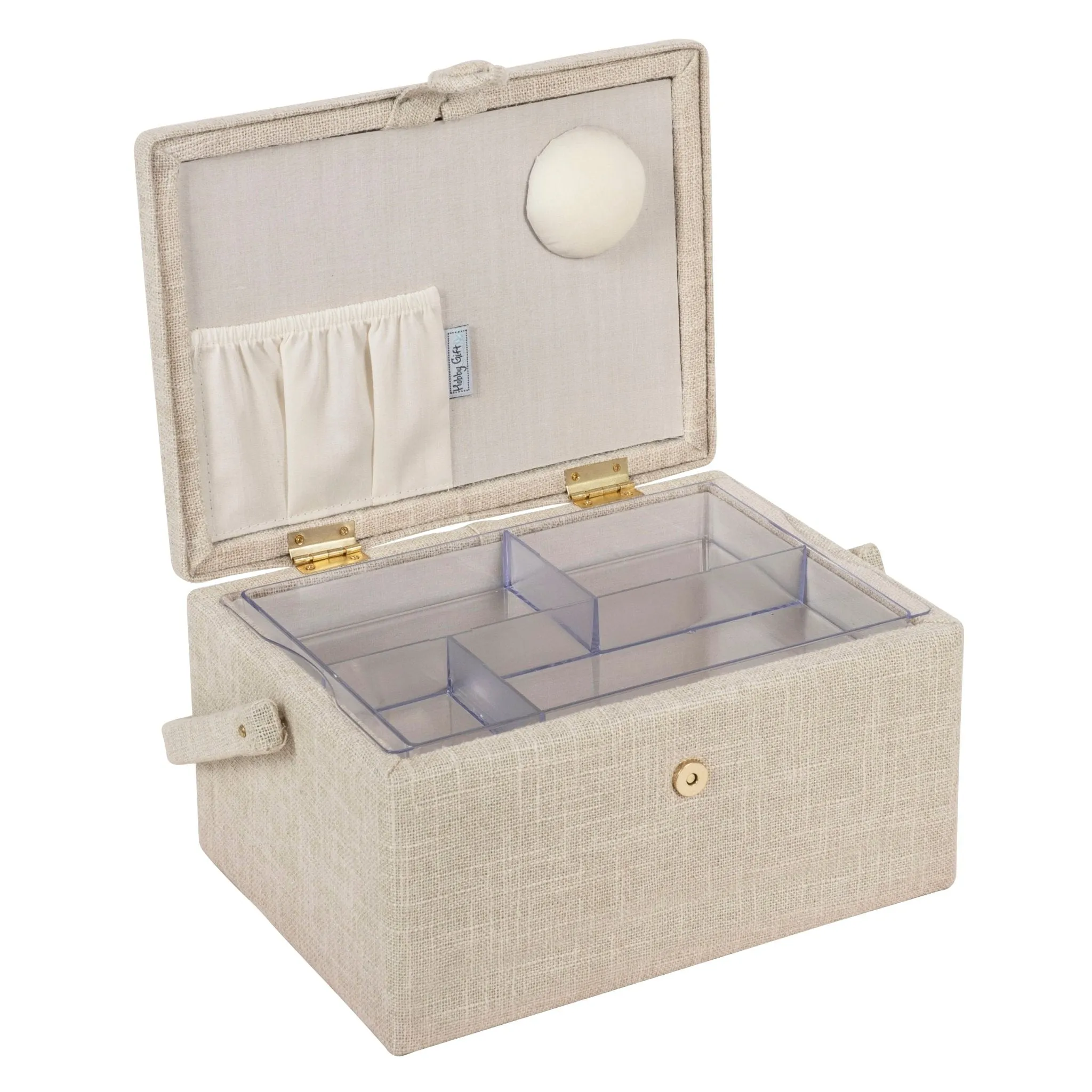Hobby Gift | Embroidered Medium Sewing Box | Hydrangea