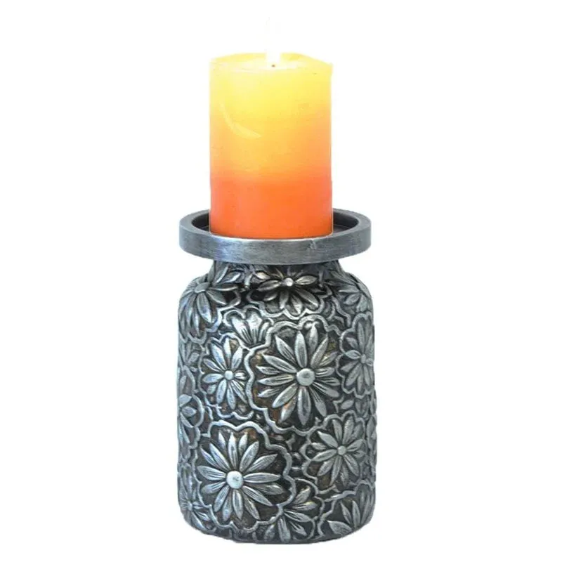 Home, Faux Metal Embossed Pillar
