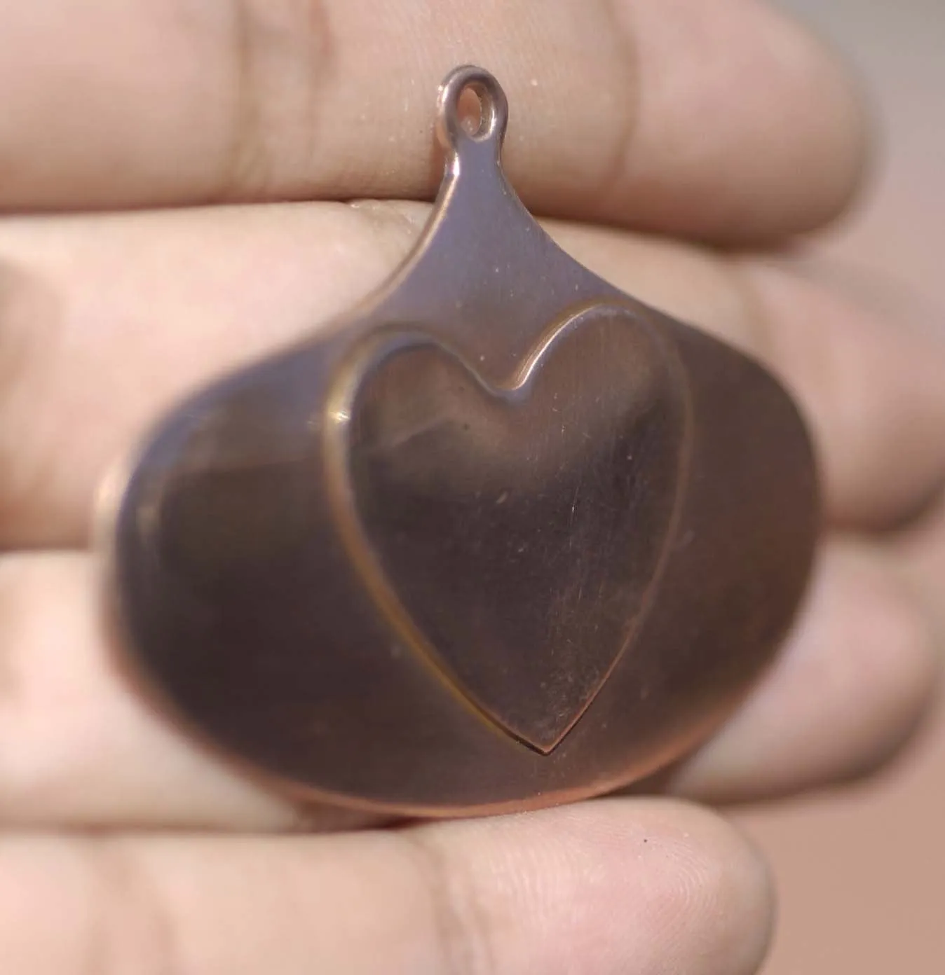 Hoops Embossed Heart with Hole Cutout Blank for Enameling Stamping Texturing Jewelry Making Blanks