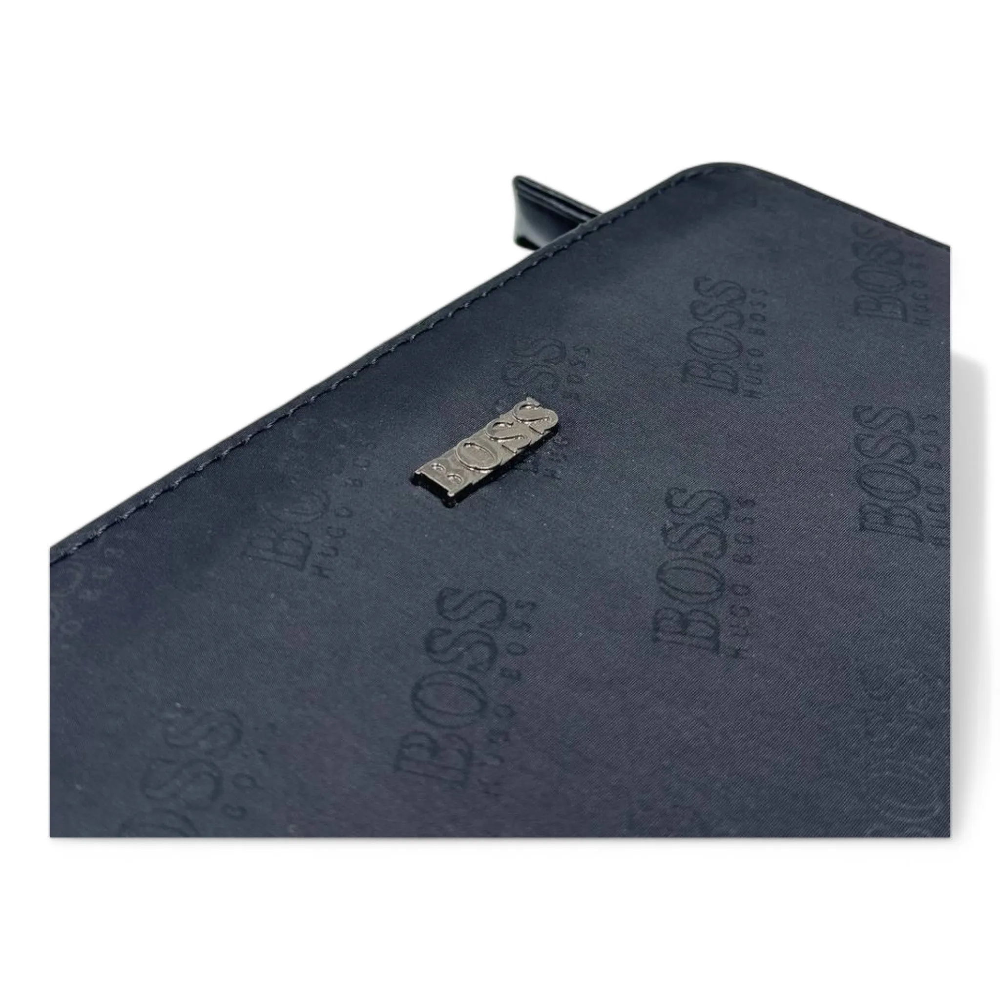 Hugo Boss Black Monogram Clutch & Cross