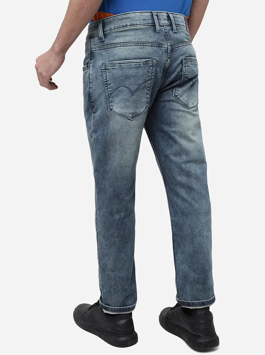 Ice Blue Washed Slim Fit Jeans | JadeBlue