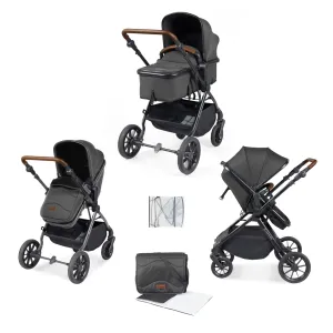 Ickle Bubba Cosmo 2 in 1 Plus Carrycot & Pushchair - Black/Graphite Grey