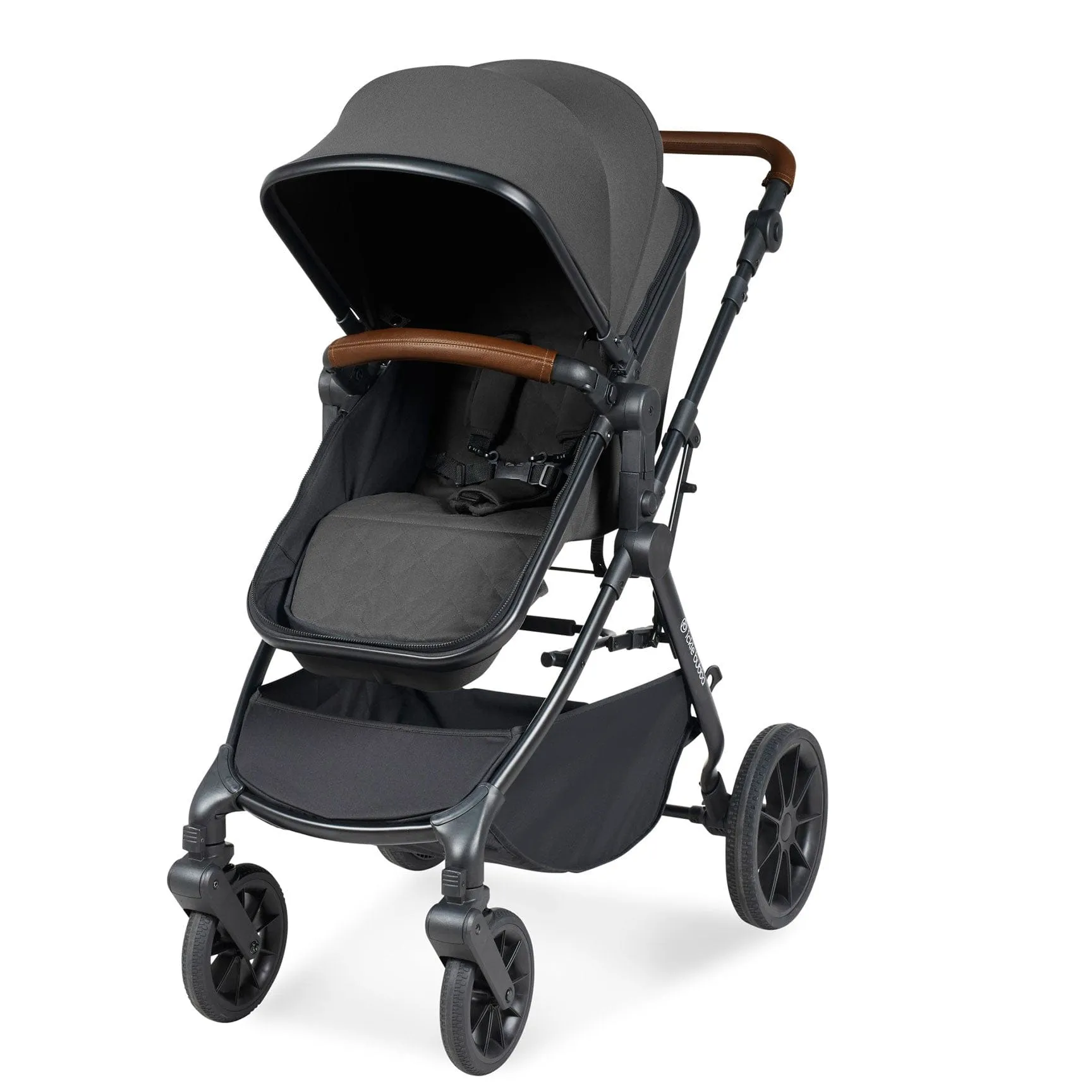 Ickle Bubba Cosmo 2 in 1 Plus Carrycot & Pushchair - Black/Graphite Grey