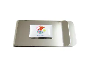 Illinois State Flag Pendant Money Clip