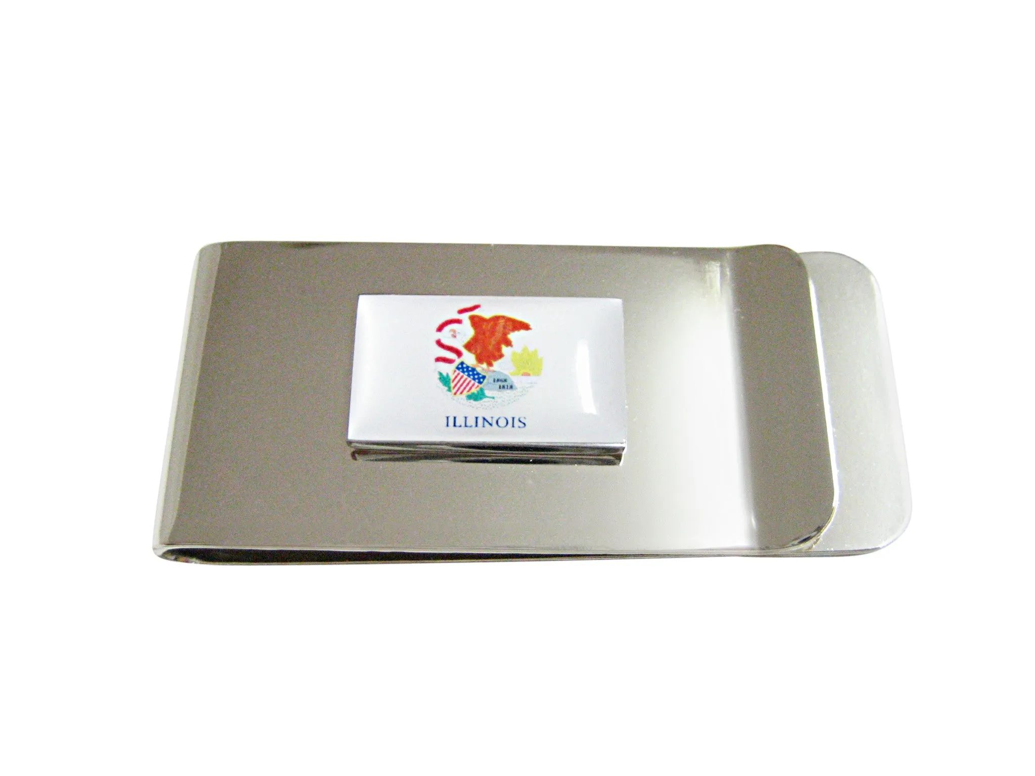 Illinois State Flag Pendant Money Clip