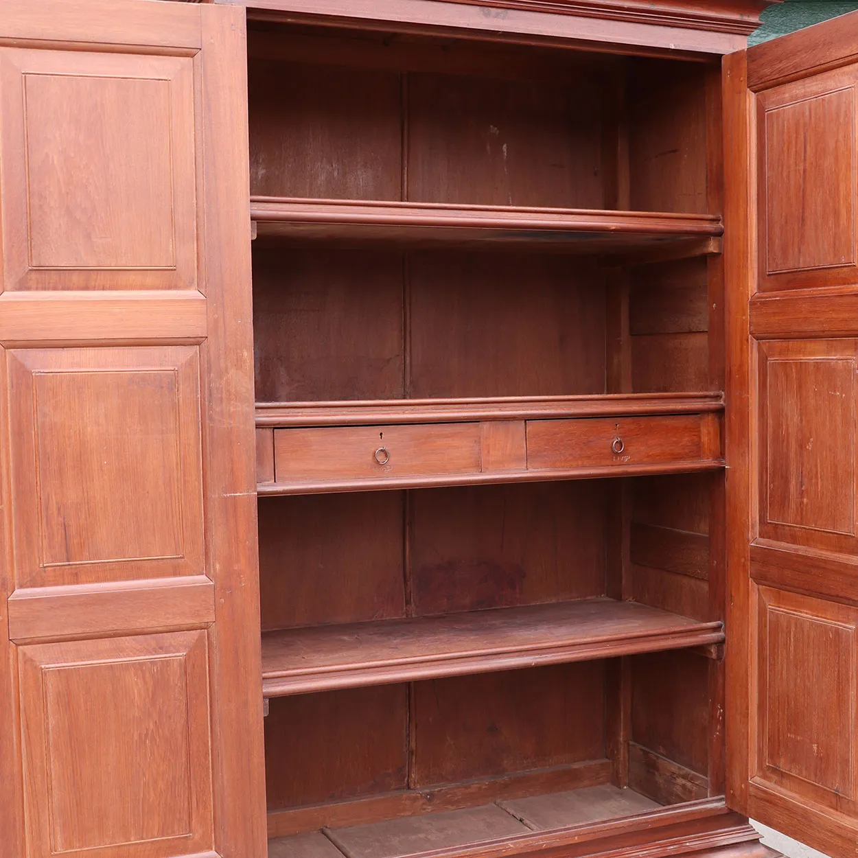 Indian Teak Bookcase / Pantry Cupboard
