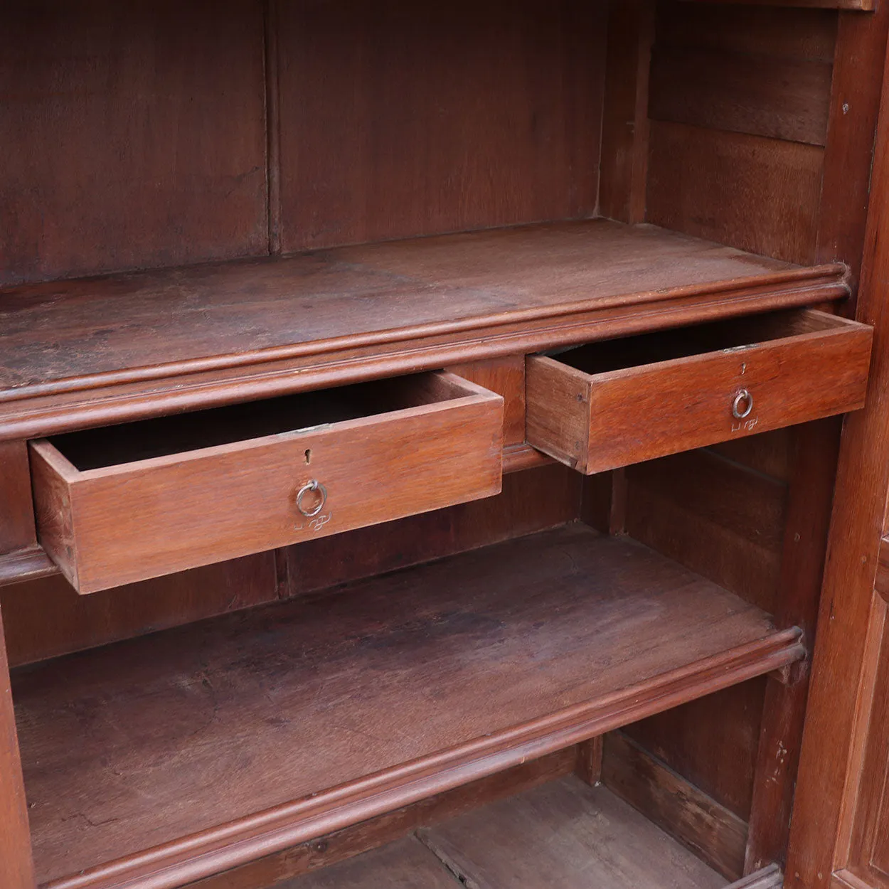 Indian Teak Bookcase / Pantry Cupboard