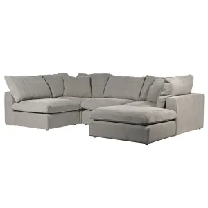 Ines Grey Linen Sectional Corner Sofa