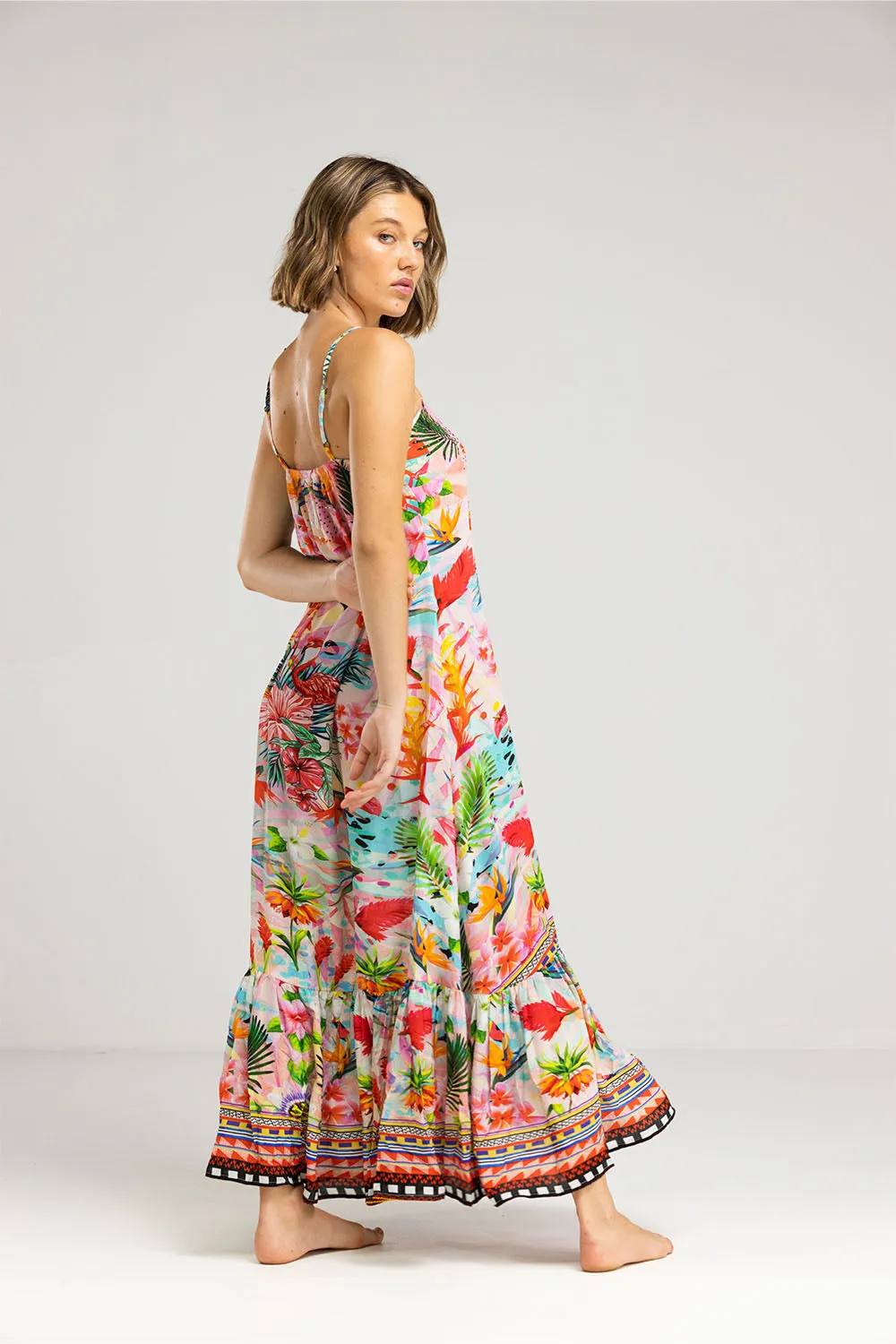Inoa Frill Strap Maxi Jardin De Paris I22s15