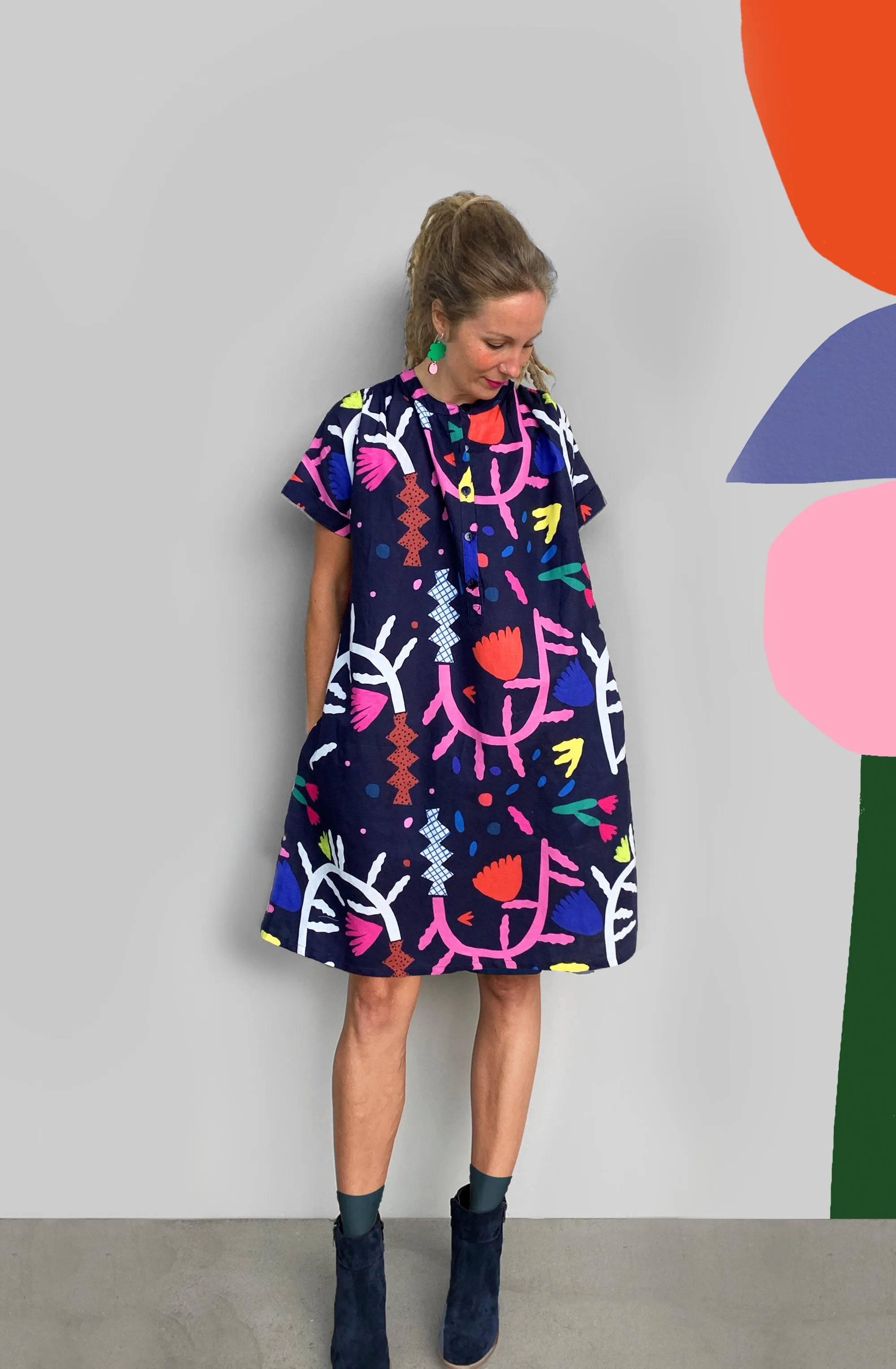 Jardiniere 100% linen cotton dress