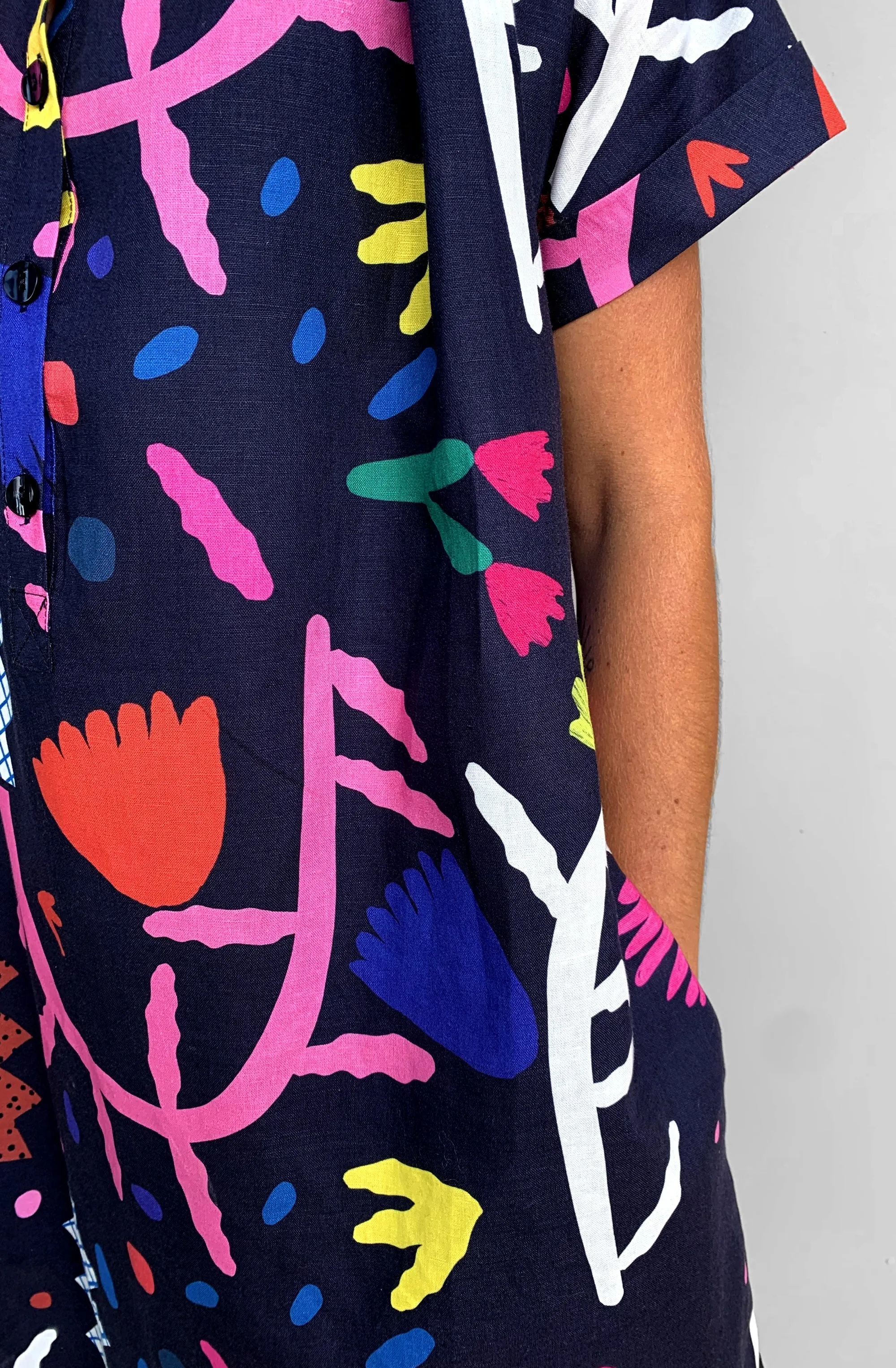 Jardiniere 100% linen cotton dress
