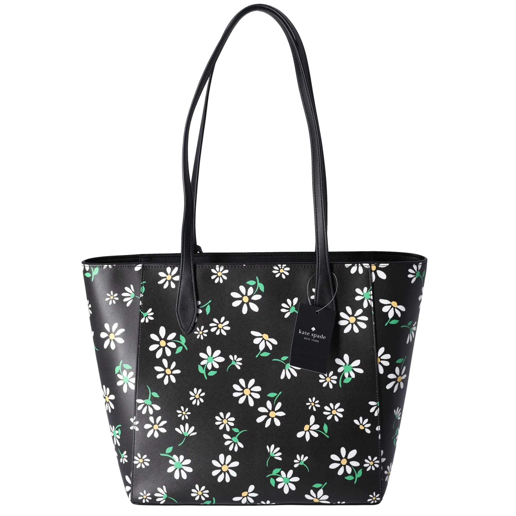 Kate Spade Dana Scattered Daisies Floral Large Tote Black Multi
