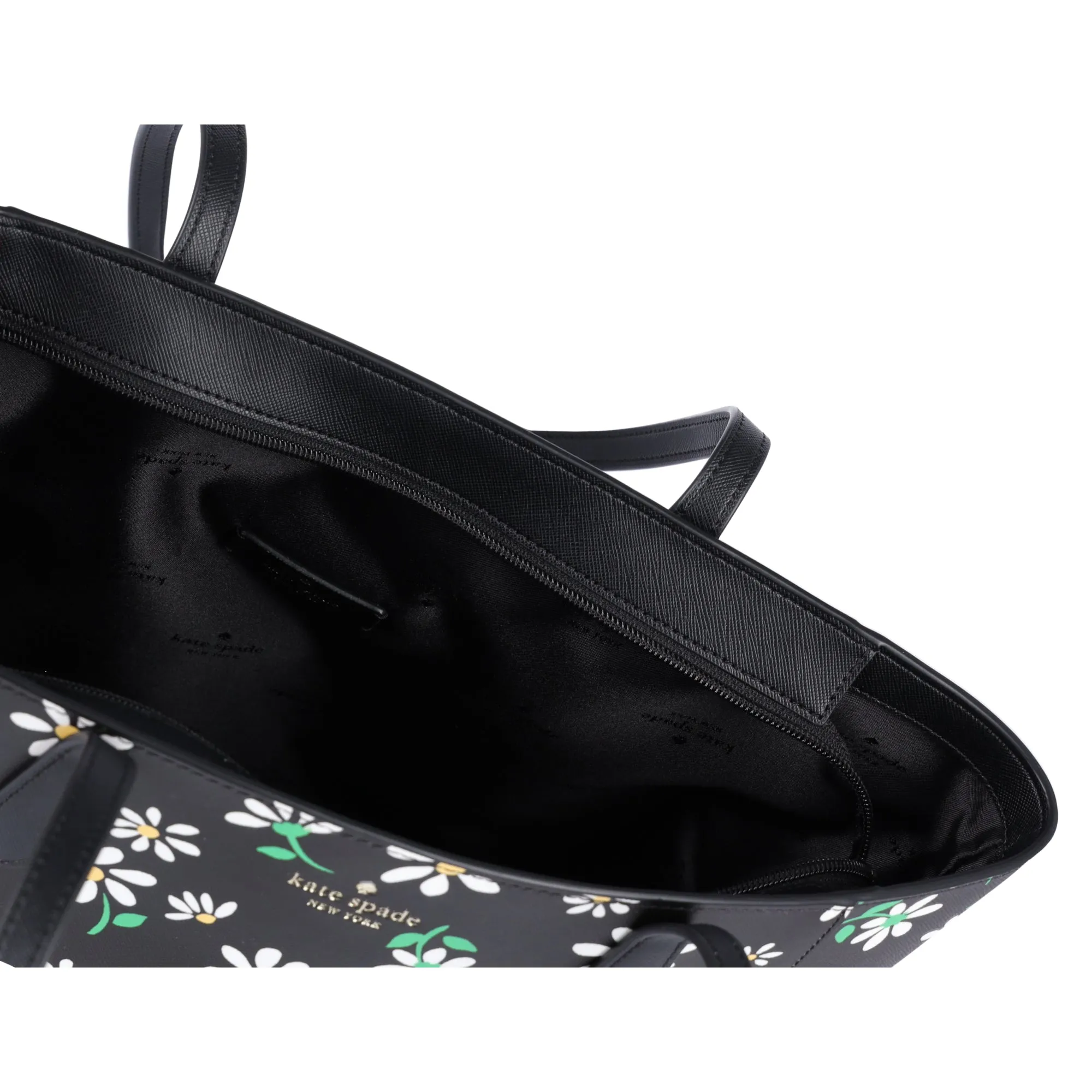Kate Spade Dana Scattered Daisies Floral Large Tote Black Multi