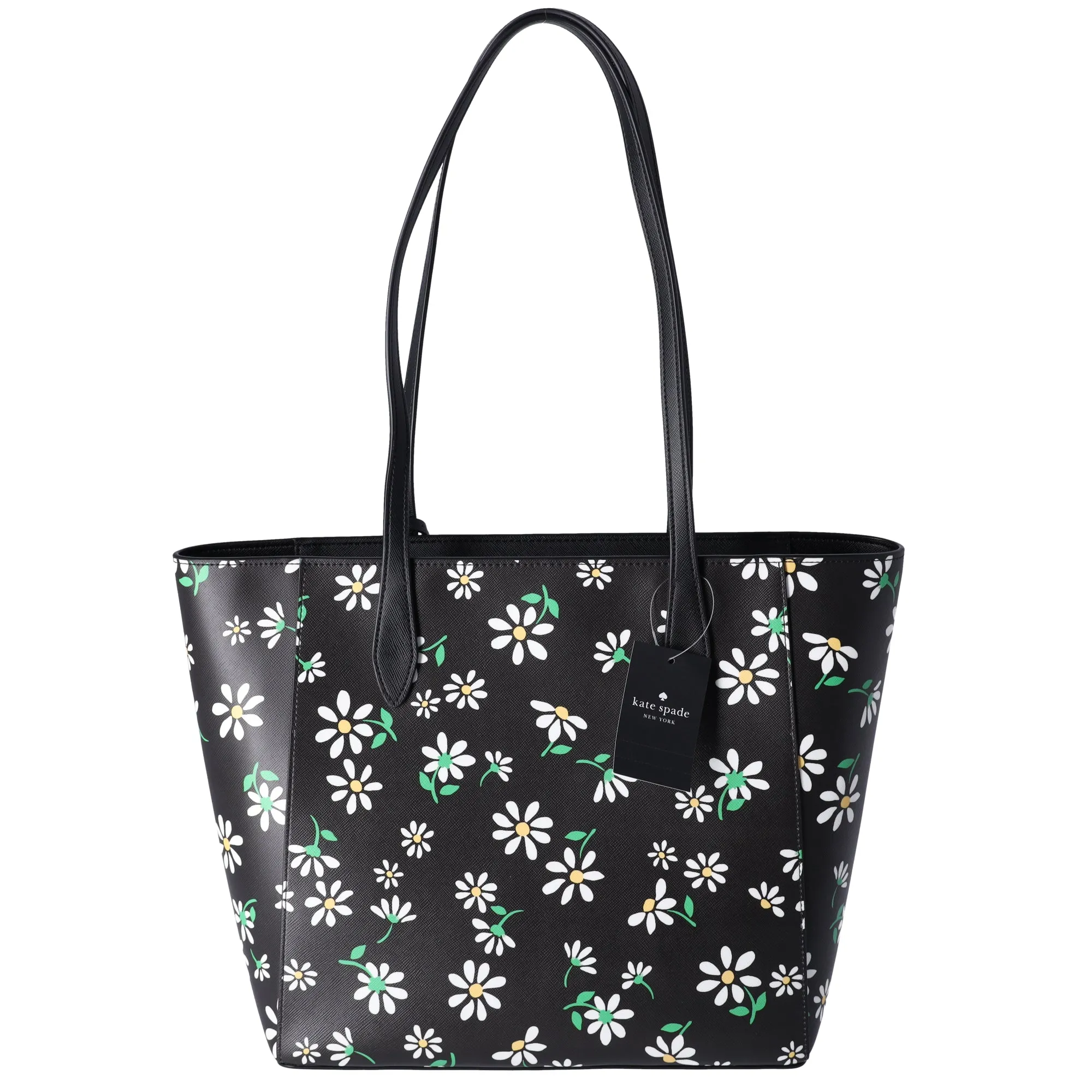 Kate Spade Dana Scattered Daisies Floral Large Tote Black Multi