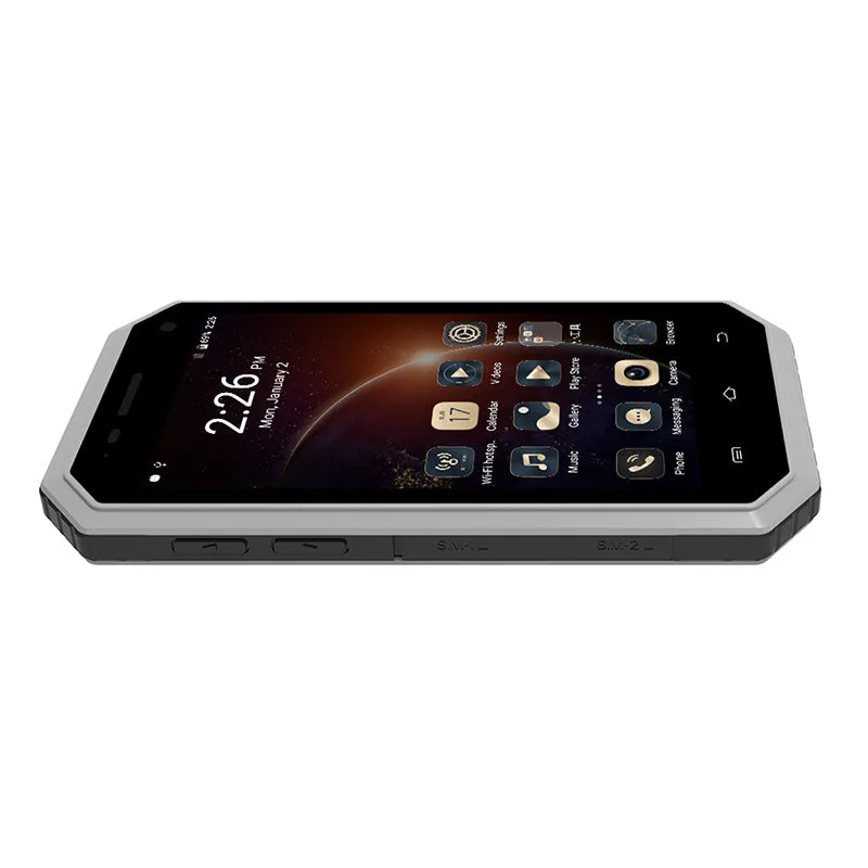 Ken Xin Da W6 Rugged Smartphone - IP68, Dual SIM, 4G, Quad Core CPU, Shock Proof, Android 6.0 (Black)