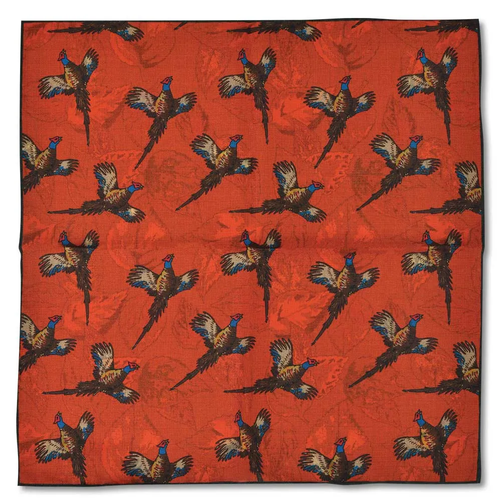 Kevin's Finest 100% Silk Pheasant Pocket Square