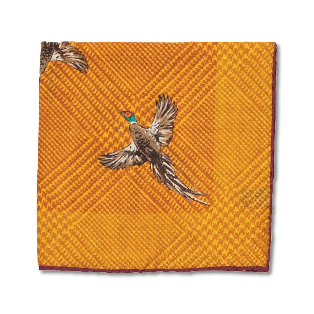 Kevin's Finest 100% Silk Pheasant Pocket Square