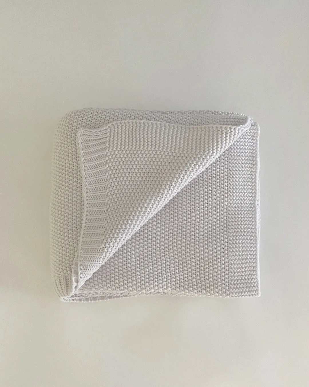 Knit Large Throw - Light Grey