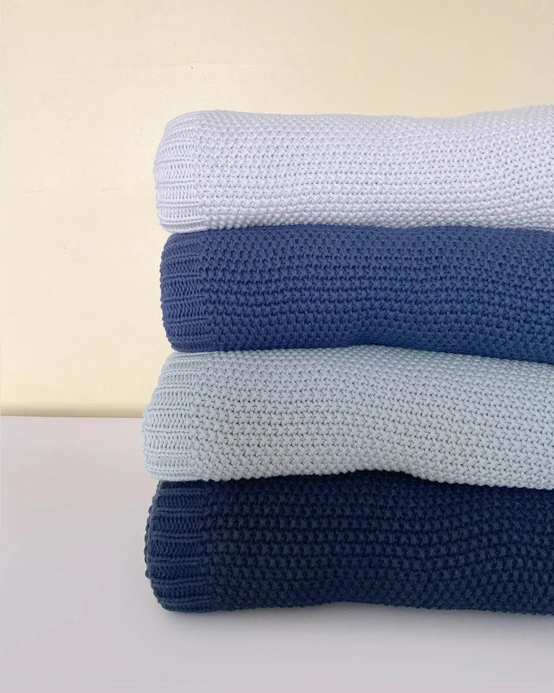 Knit Large Throw - Light Sage