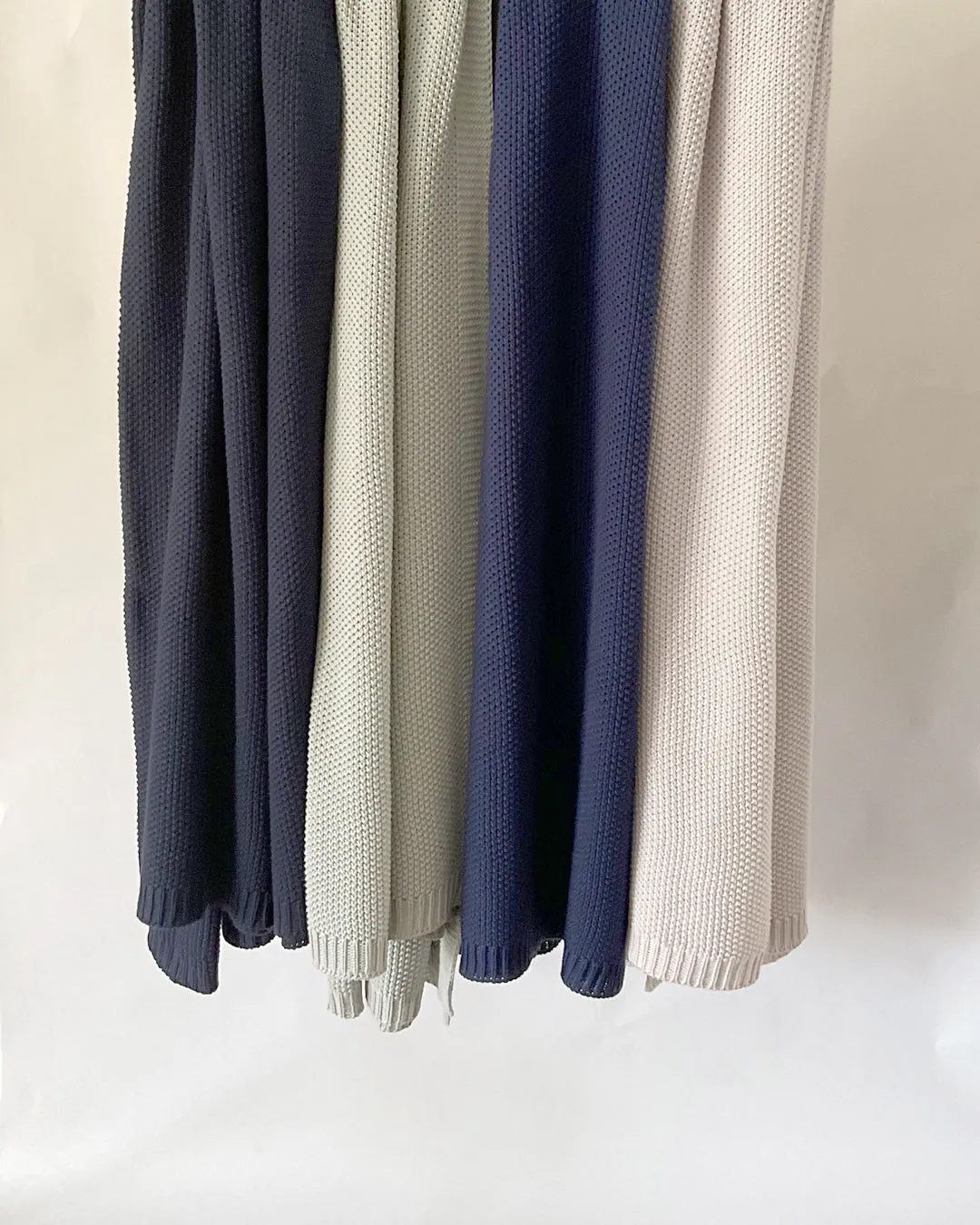 Knit Large Throw - Light Sage