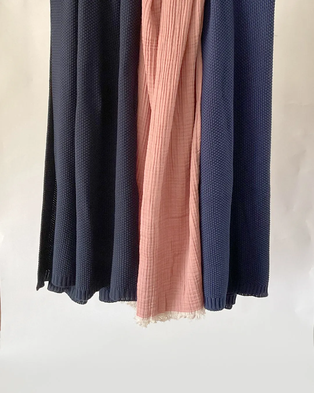 Knit Large Throw - Navy
