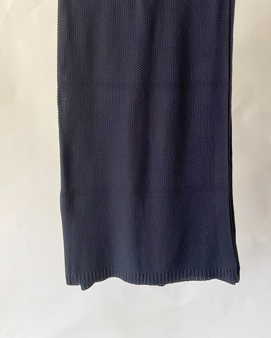 Knit Large Throw - Navy
