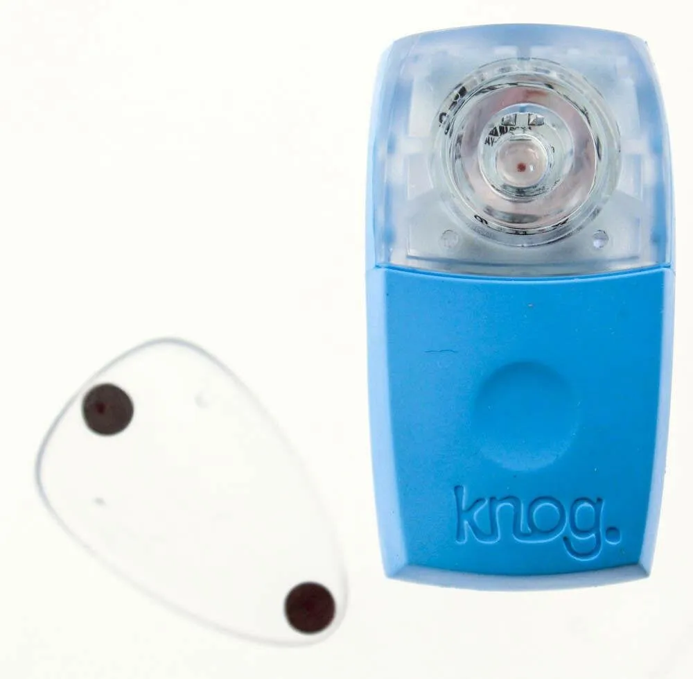 KNOG BOOMER Wearable Bike Rear Light Blue RED LED Light 7 Lumens 4 Mode 600m NEW