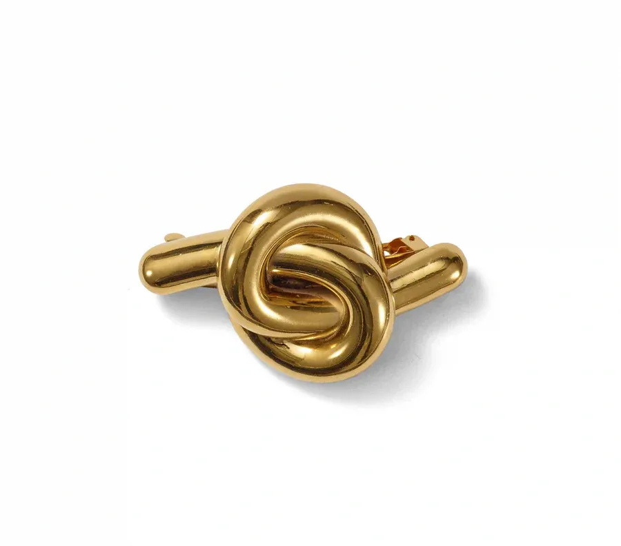 Knotted Hair Clip - Gold