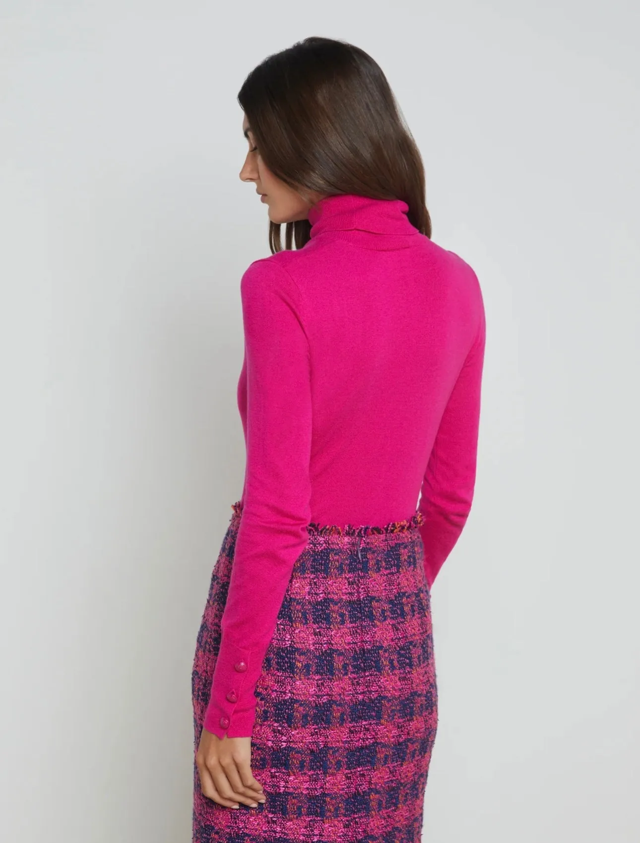L’AGENCE - Flora Turtleneck Sweater - Fuchsia Rose