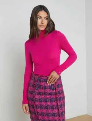 L’AGENCE - Flora Turtleneck Sweater - Fuchsia Rose