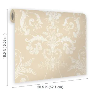 Laura Ashley Wallpaper Matt Josette Linen Damask Smooth Washable 5.2m²