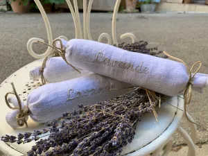 Lavender Sachet Cushion from Provence White