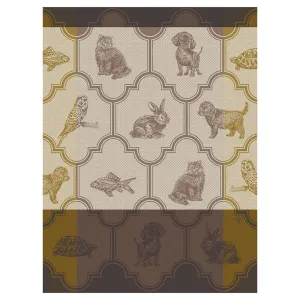 Le Jacquard - Francais- Nos Acolytes - Brown - Tea Towel