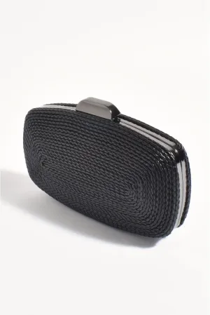 Leela Rope Detail Clutch Black