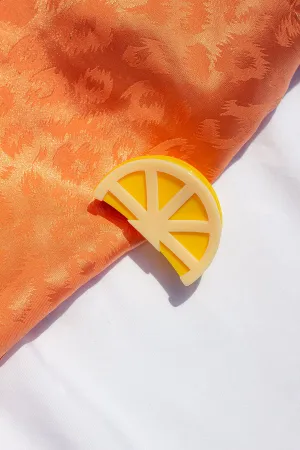Lemon Slice Fruit Claw Hair Clip