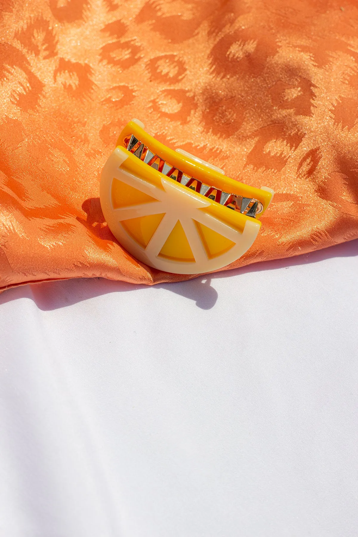 Lemon Slice Fruit Claw Hair Clip
