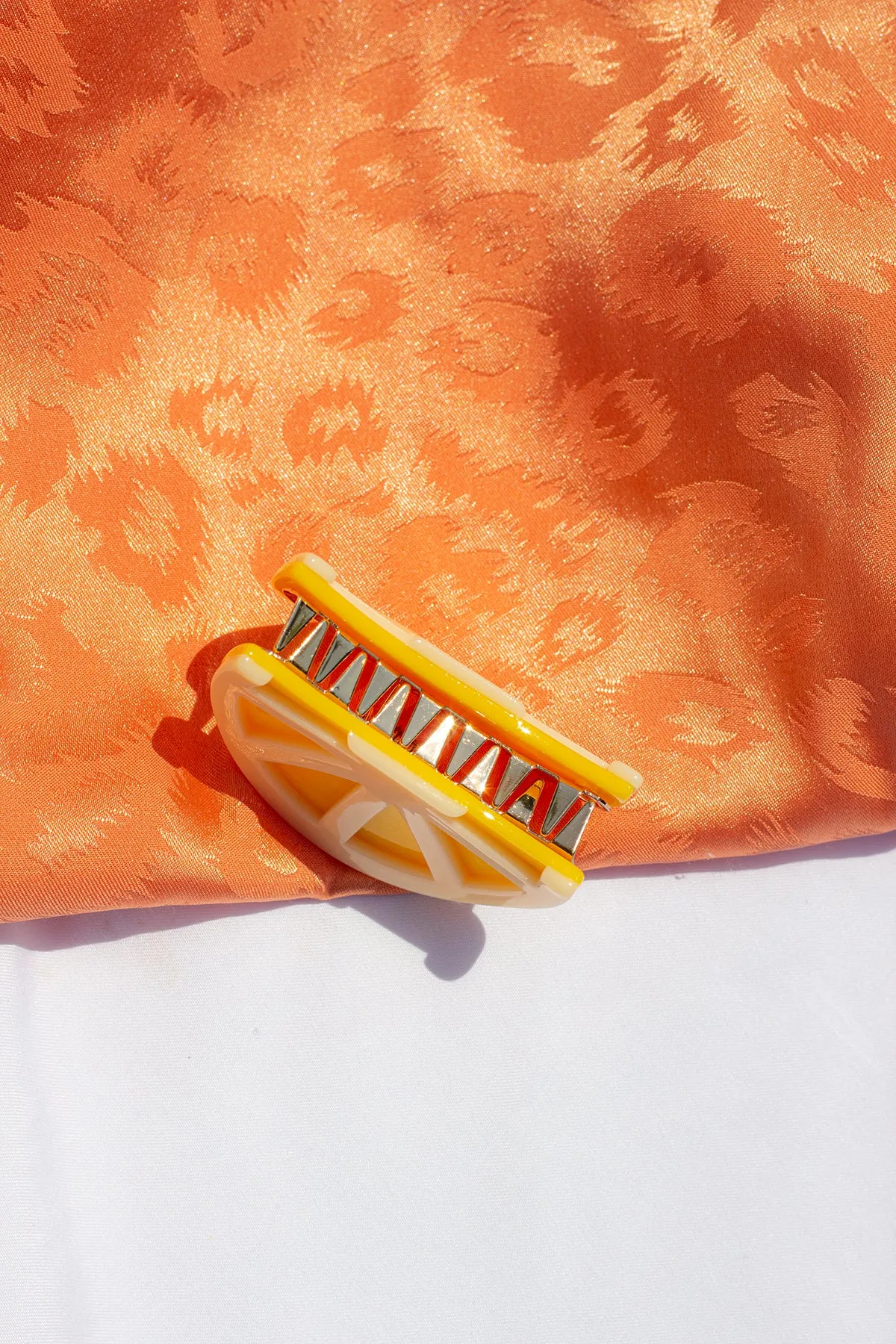 Lemon Slice Fruit Claw Hair Clip