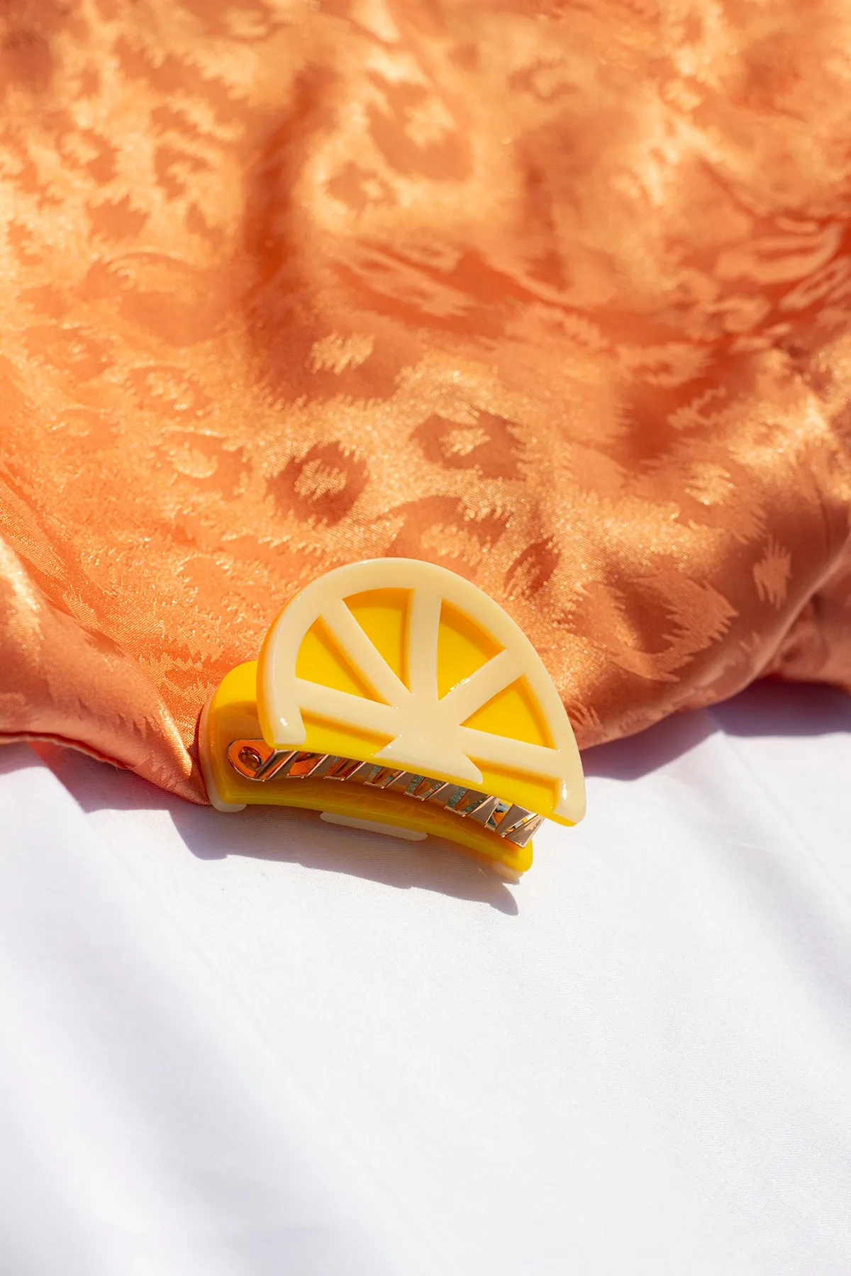Lemon Slice Fruit Claw Hair Clip