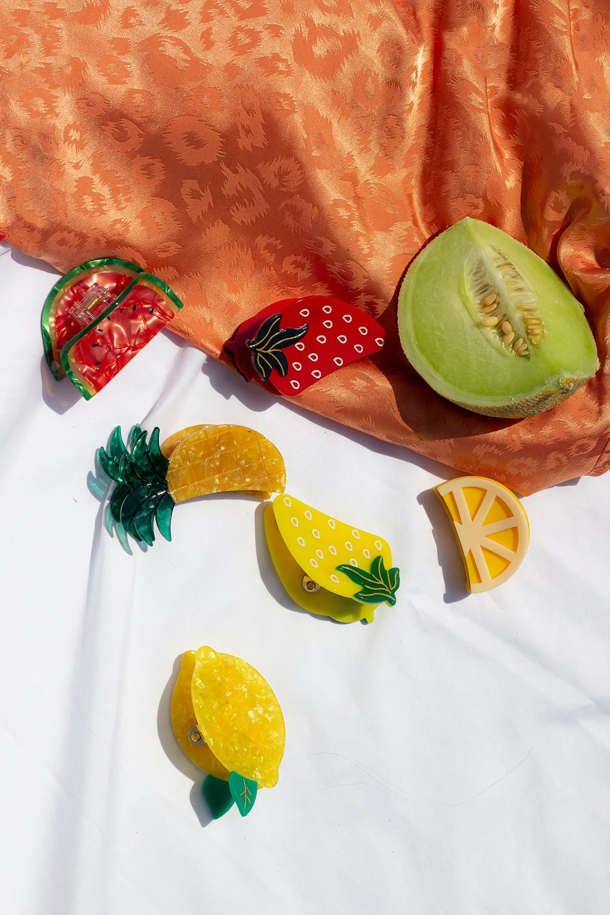 Lemon Slice Fruit Claw Hair Clip