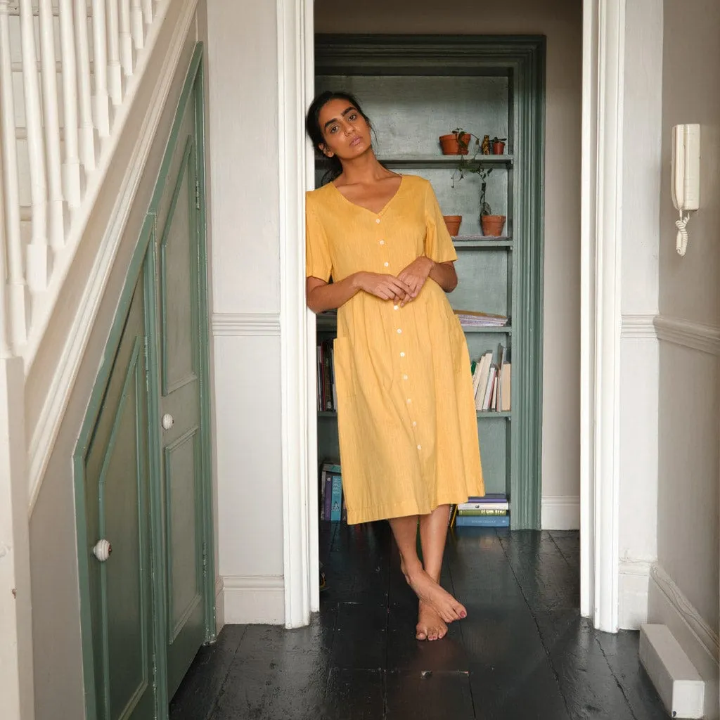 Lena Cotton & Linen Day Dress | Mango