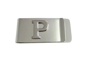 Letter P Monogram Money Clip