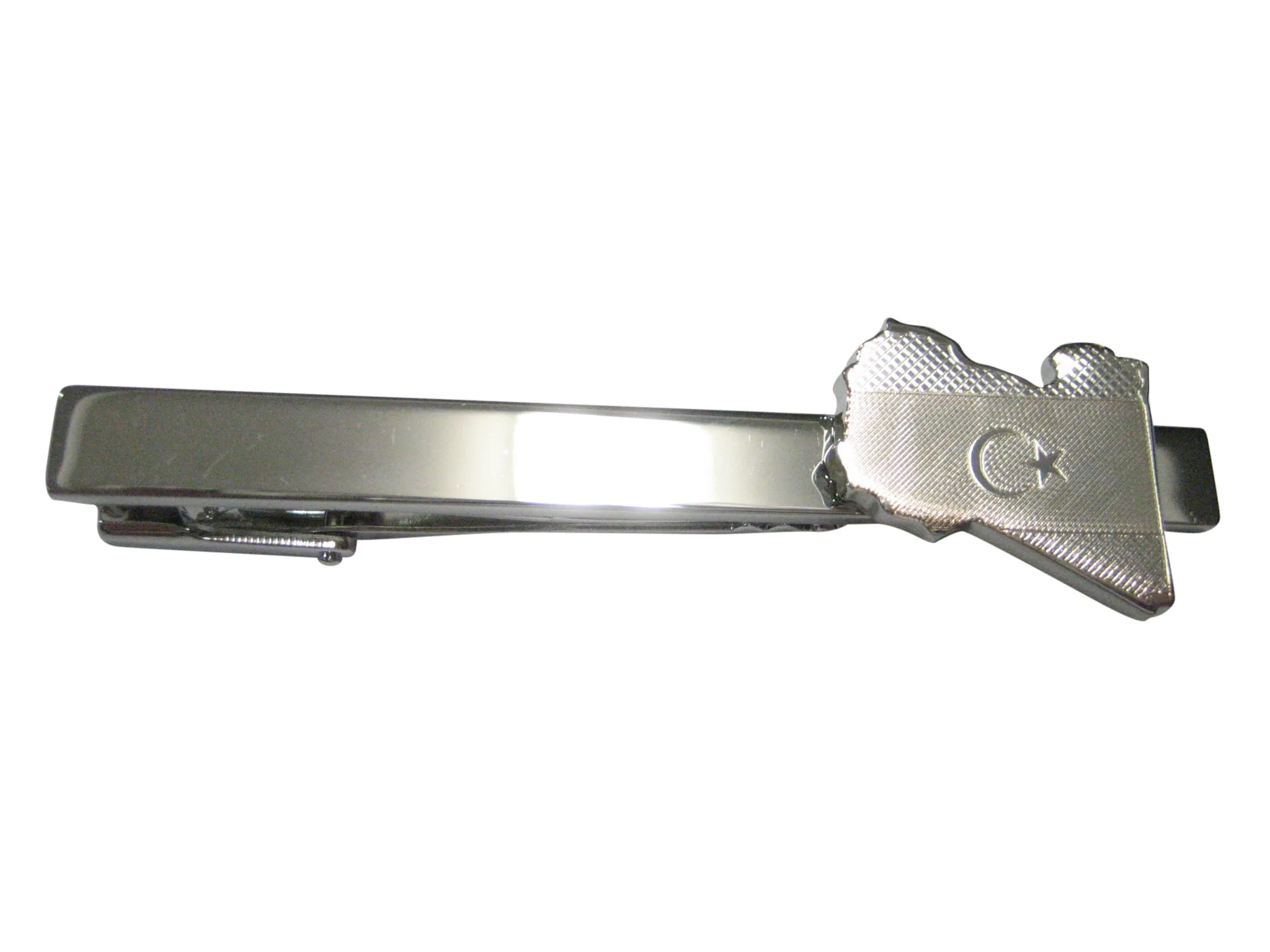 Libya Map Shape and Flag Design Tie Clip