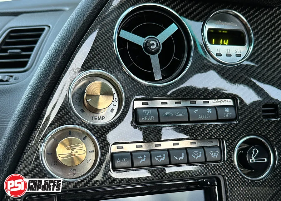 'Limited Edition' 18K Gold Plated Titanium HVAC Dials for A80 (Mk4) Supra fan and Heater control