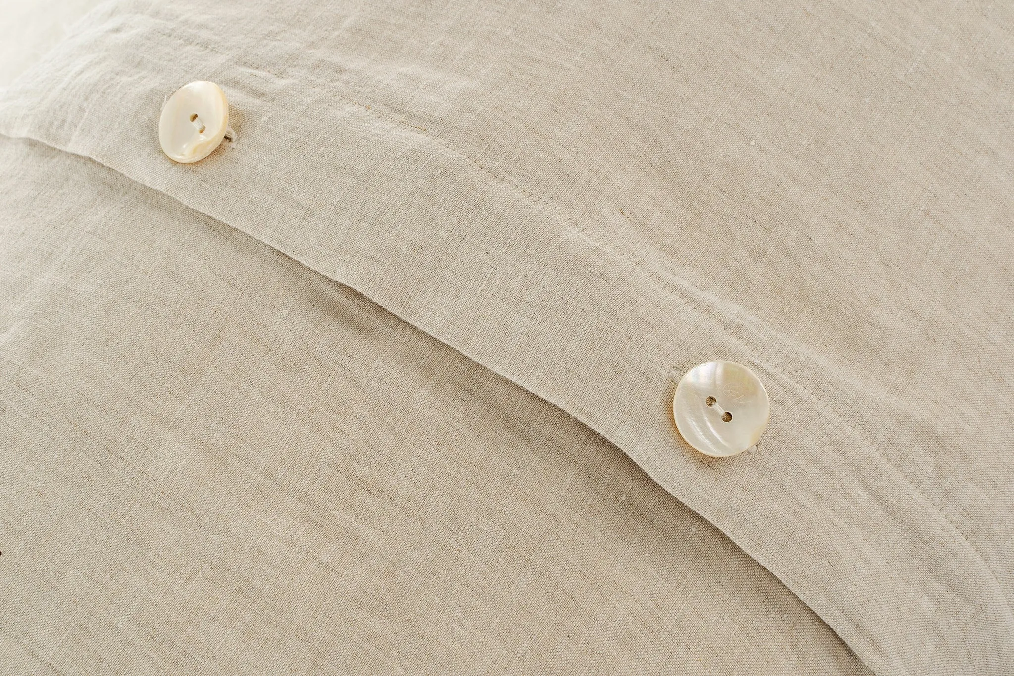 Lina Linen Duvet Set, Chambray - QUEEN