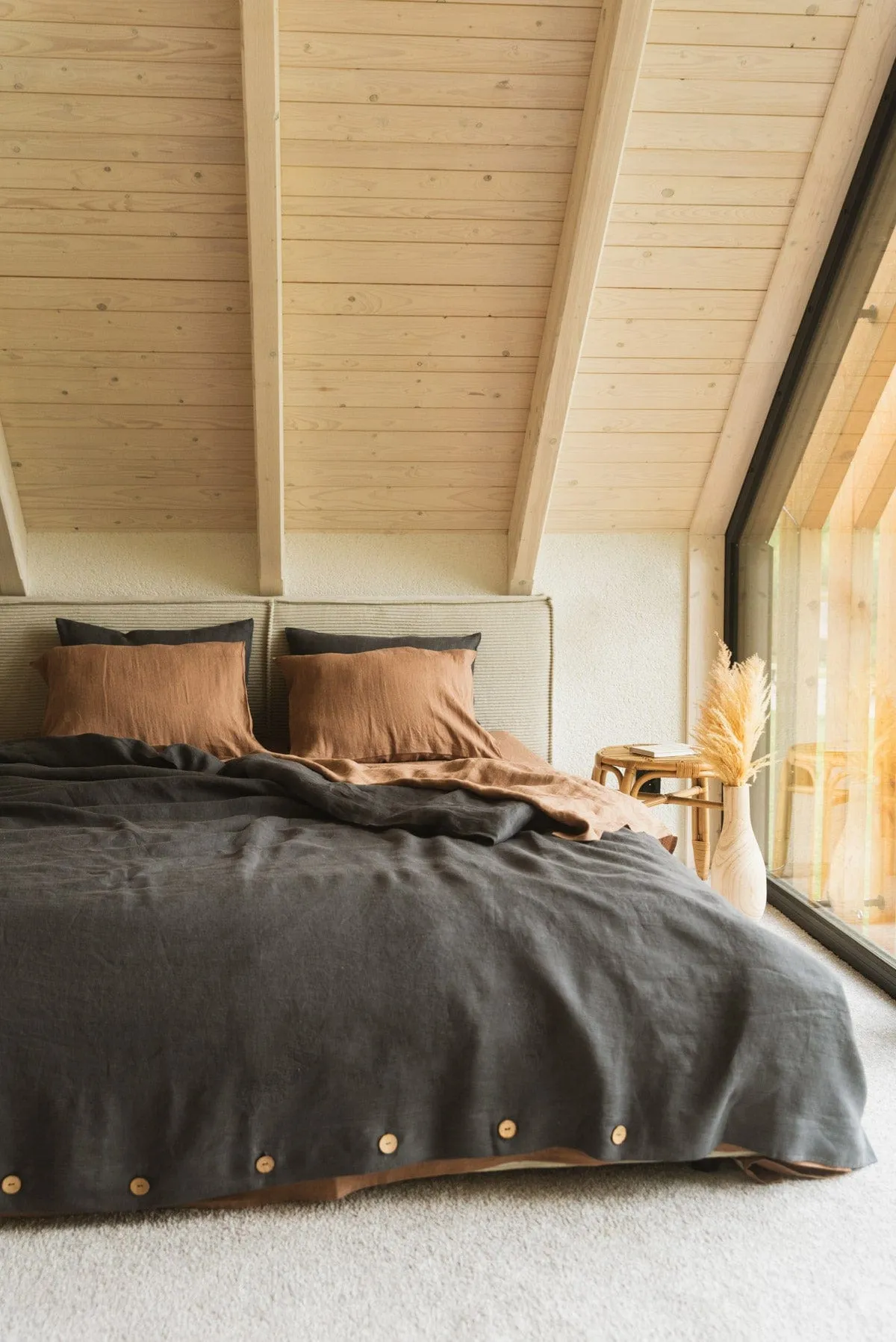 Linen Bedding Set | Charcoal