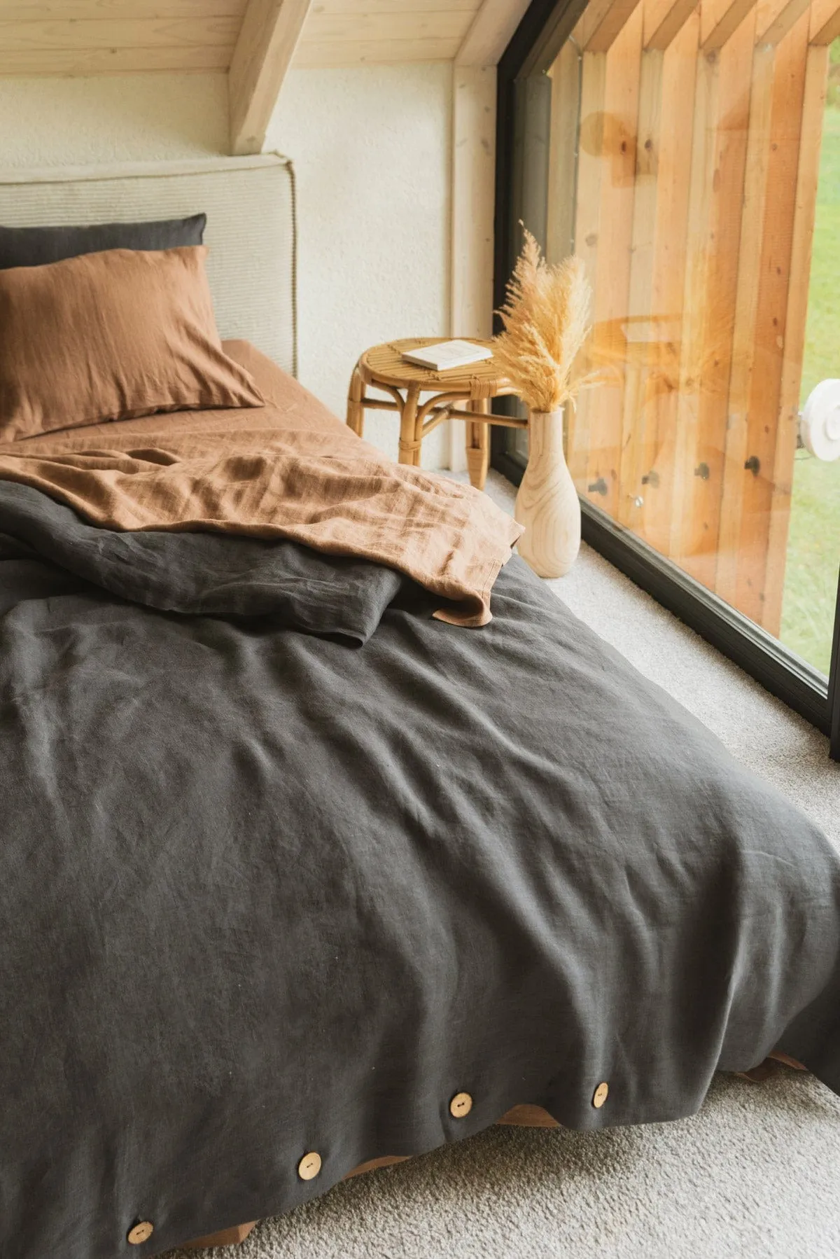 Linen Bedding Set | Charcoal